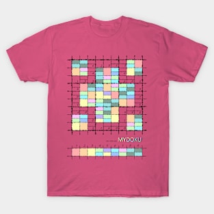 Mydoku_004_H001_006_F: Sudoku, Sudoku coloring, logic, logic puzzle, holiday puzzle, fun, away from screen T-Shirt